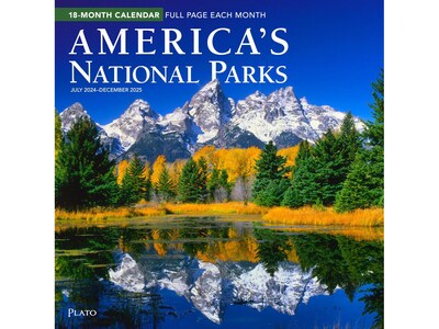 2024-2025 Plato Americas National Parks 12 x 12 Academic & Calendar Monthly Wall Calendar (9781975481308)