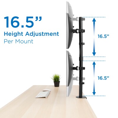 Mount-lt! Adjustable Monitor Mount, Up to 32" Monitor, Black (MI-1768)