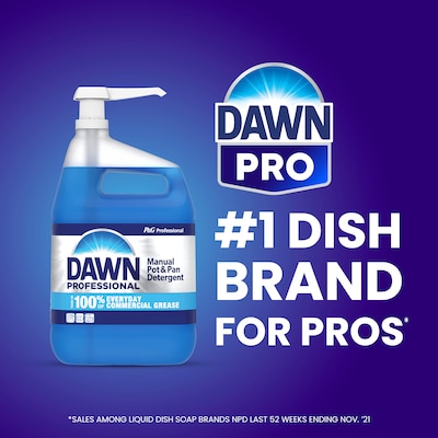 Dawn Professional Manual Pot & Pan Dish Soap, Original Scent, 1 Gal., 2/Carton (12163)