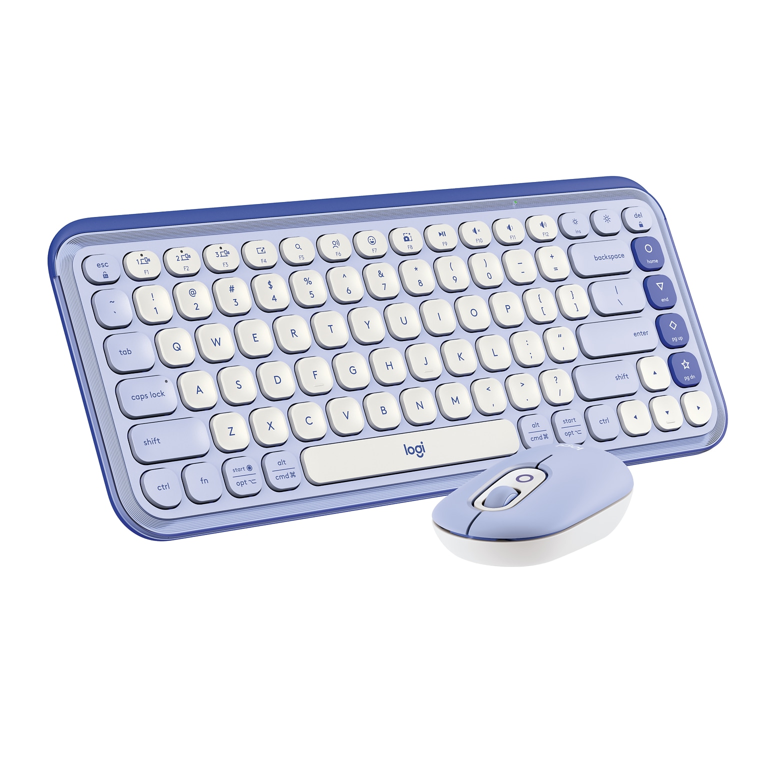 Logitech Pop Icon Wireless Keyboard and Optical Mouse Combo, Lilac (920-013043)