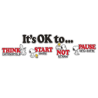 Eureka® Peanuts® Snoopy It's Ok to... Bulletin Board Set, 42 Pieces (EU-847843)