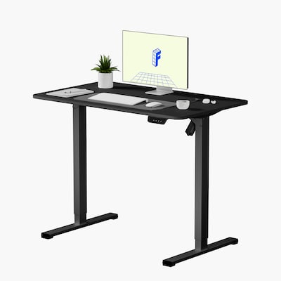 FlexiSpot EC2 40W Electric Rectangular Adjustable Standing Desk, Black (EC2B-4024B)