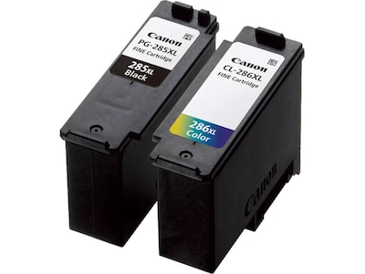 Canon PG-285 XL/CL-286 XL Black/Tri-Color High Yield Ink Cartridges, 2/Pack (6196C004)
