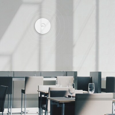 TP-Link AX5400 5378 Mbps Dual-Band PoE WiFi 6 Access Point, White (EAP670)