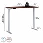 Bush Business Furniture Move 40 Series 60"W Electric Height Adjustable Standing Desk, Hansen Cherry/Cool Gray (M4S6030HCSK)