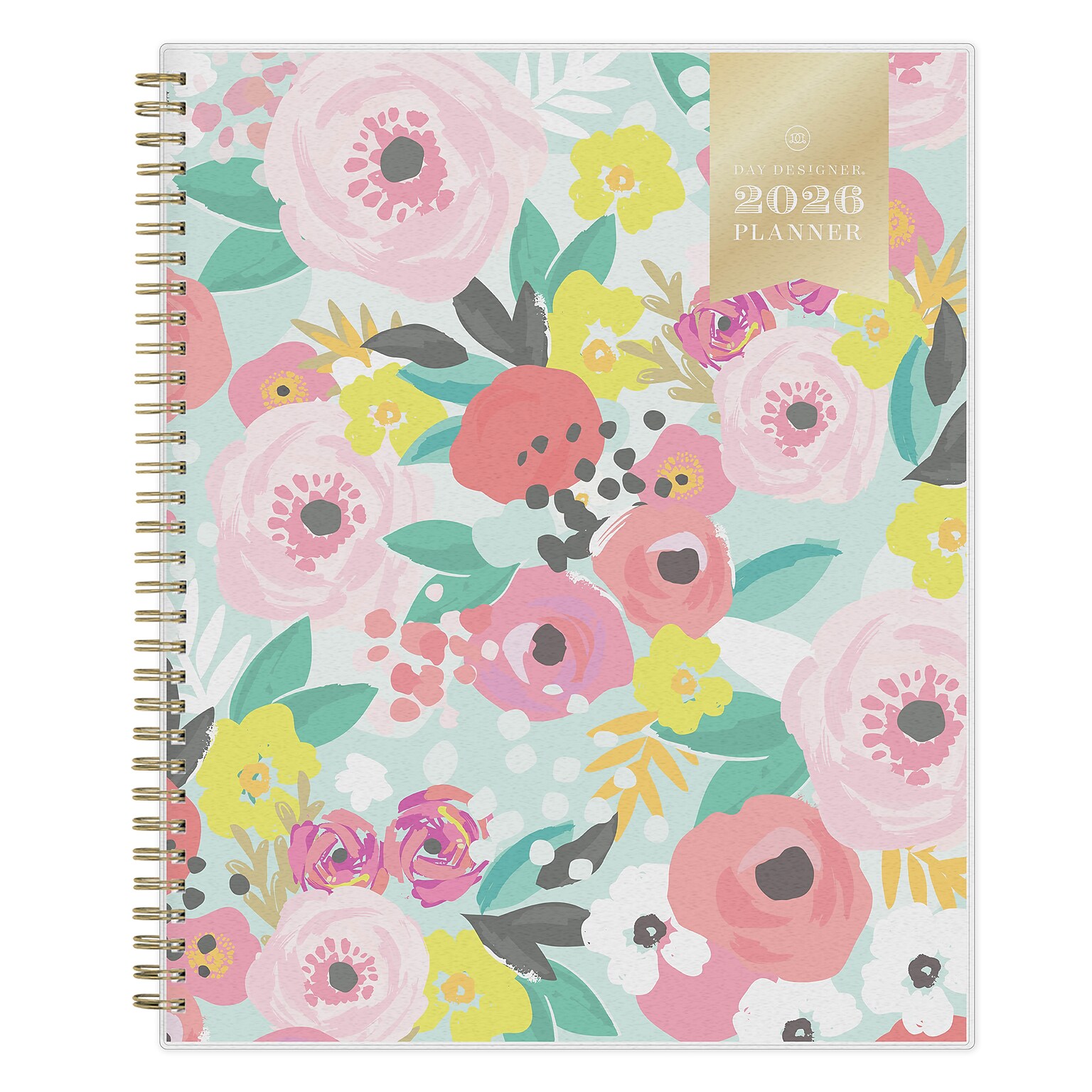 2026 Blue Sky Day Designer Secret Garden 8.5 x 11  Weekly & Monthly Planner, Plastic Cover, Multicolored (140101-26)