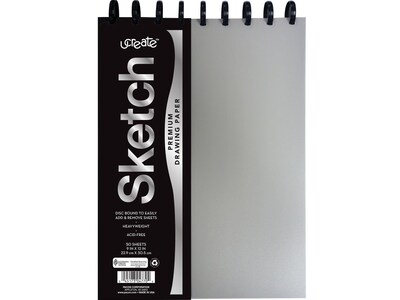 uCreate 9 x 12 Disk-Bound Drawing Sketchbook, 50 Sheets/Book (P4770)
