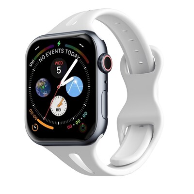 LAX Sleek Silicone Band for Apple Watch, White