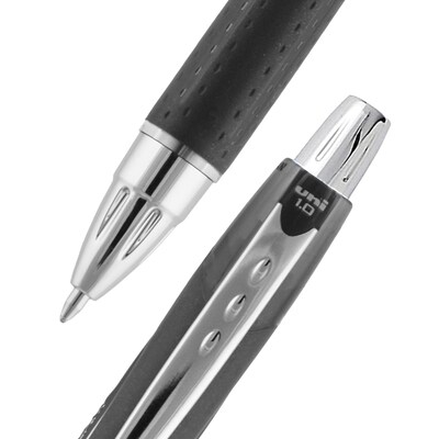 uniball Jetstream RT Retractable Ballpoint Pen, Medium Point, 1.0mm, Black Ink, Dozen (73832)