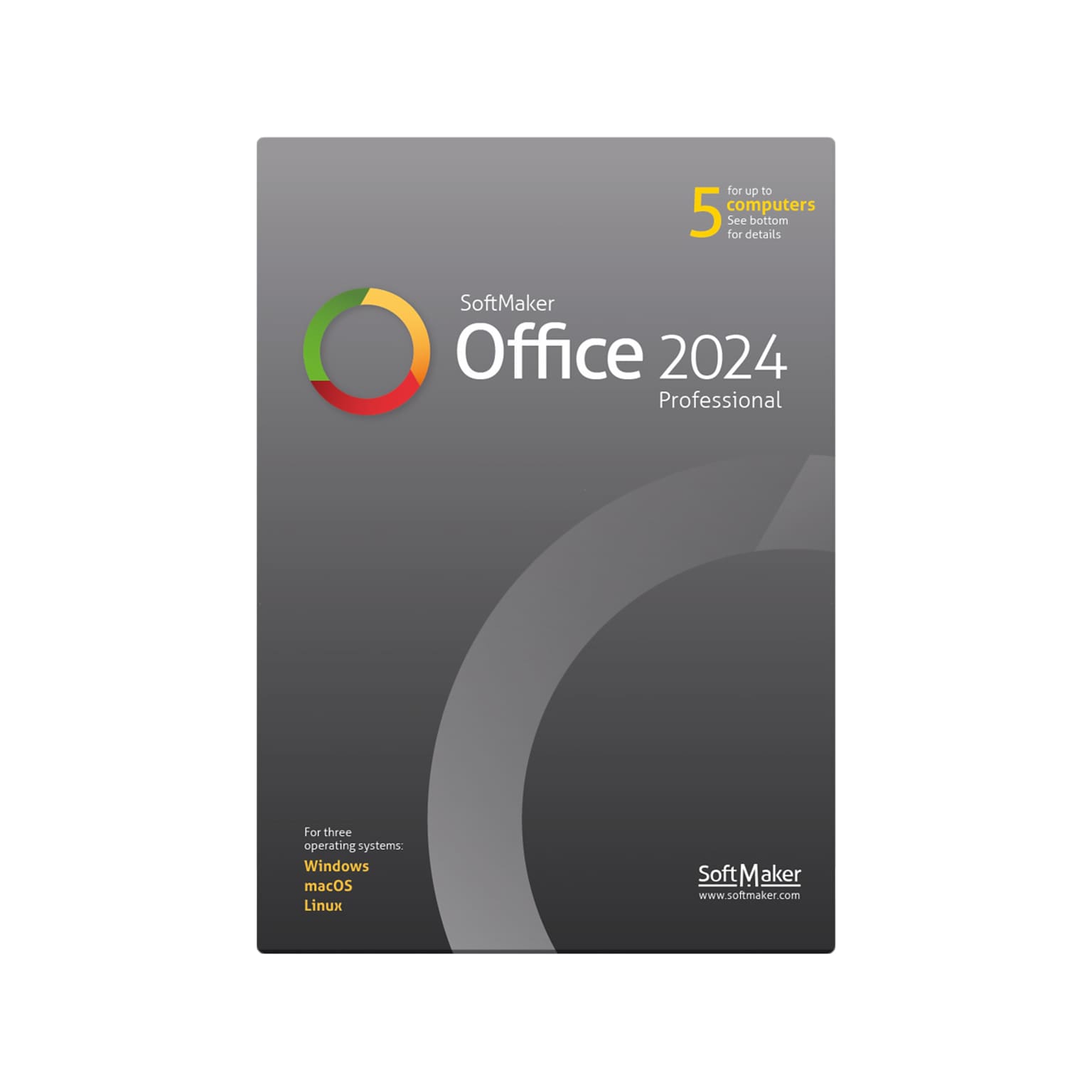 SoftMaker Office Professional 2024 for 5 Devices, Windows/macOS/Linux, Download (BN-0016-E)