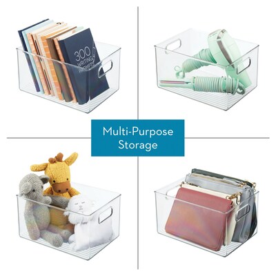 iDesign Pantry Organizer Bins with Handles - Storage Bins Organization - Ideal for Cabinets or Fridge