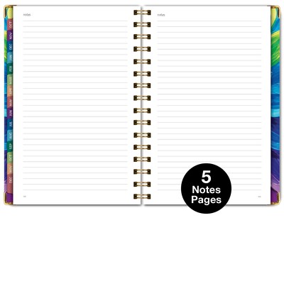2027 Excello Brands 6" x 8" Weekly & Monthly Standard Planner, Paperboard Cover, Rainbow Petals (FSHN-CY27-58-41)