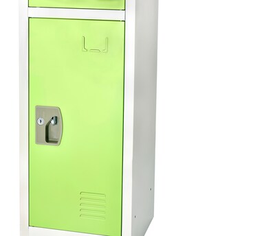 AdirOffice 72'' 3-Tier Key Lock Green Steel Storage Locker (629-203-GRN)