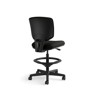 HON Volt SofThread Leather Computer and Desk Stool, Black (HON5705SB11T)