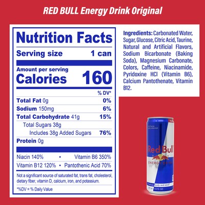 Red Bull Energy Drink Original & Poptarts Brown Sugar Cinnamon Variety Pack, 2/Pack (600-04173)