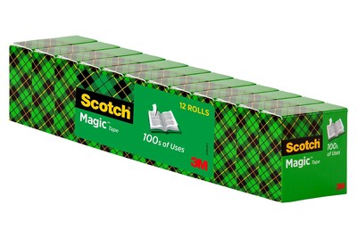 Scotch Magic Invisible Tape Refill, 3/4" x 27.77 yds., 12/Pack (810K12)