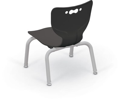 MooreCo 10" Hierarchy Student Chair with 4 Legs, Black/Platinum Base (703673561648)
