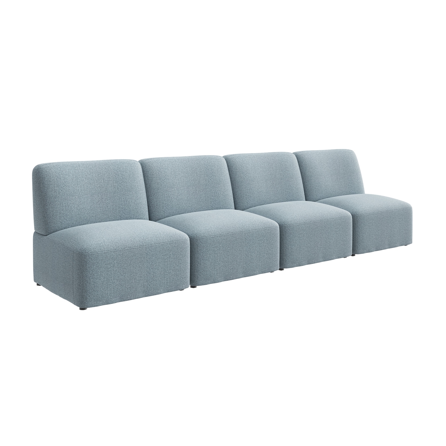 Bush Business Furniture Assemble Modular 4 Seater Sectional Sofa, Mist Fabric (ASM003MSF)