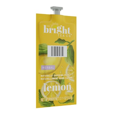 THE BRIGHT TEA CO. Lemon Herbal Tea FLAVIA Freshpacks, 100/Carton (B502)