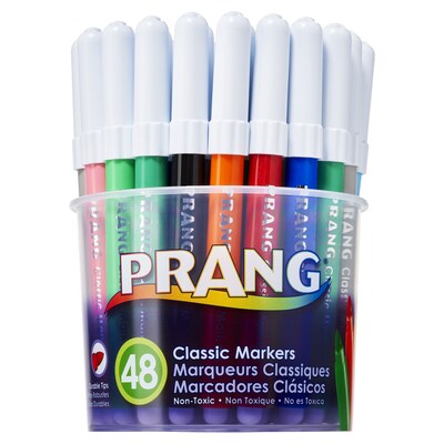 Prang Classic Kids Markers, Bullet Tip, Assorted Colors, 48/Set (80848)