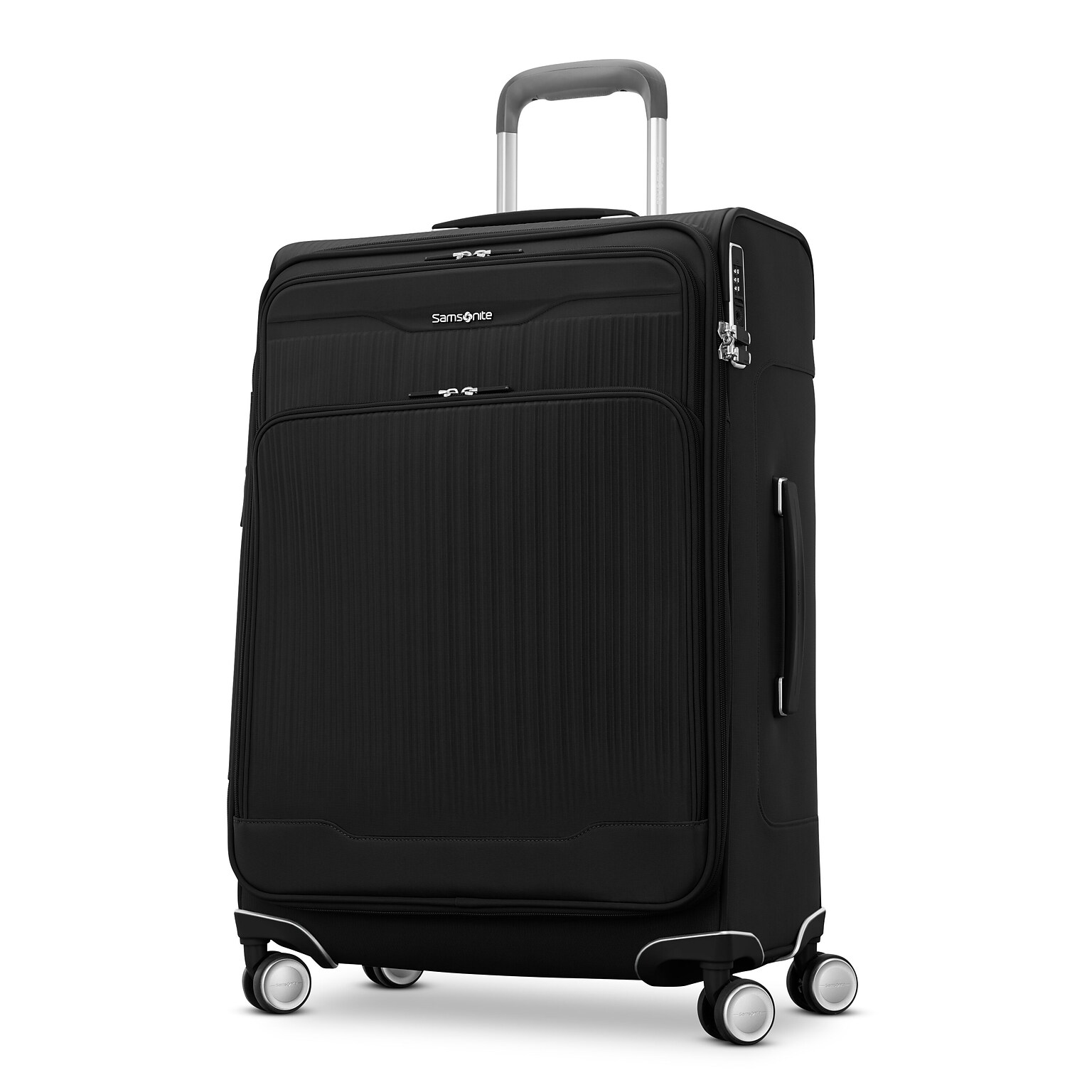Samsonite Silhouette 18 27 Checked Luggage with Spinner Wheels, Black (153640-1041)
