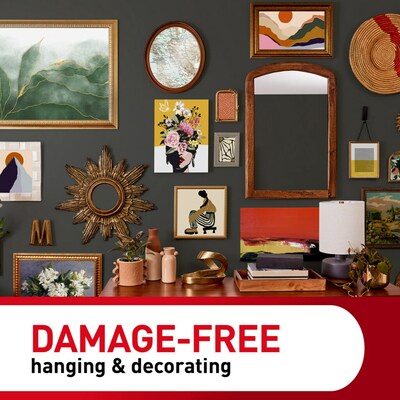 Command Large Hanging Strips, 15 lb., Black, 4/Pack (17206BLK-ES)