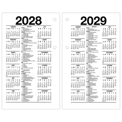 2027 AT-A-GLANCE 6" x 3.5" Daily Calendar Refill Pages, White (E717-50-27)