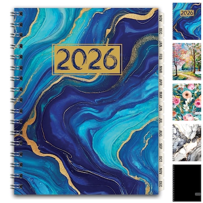 2026 Global Printed Products 5-Cover 8.5 x 11 Calendar Year Monthly Standard Planner, Paperboard Cover (NRY26-8511M-F)