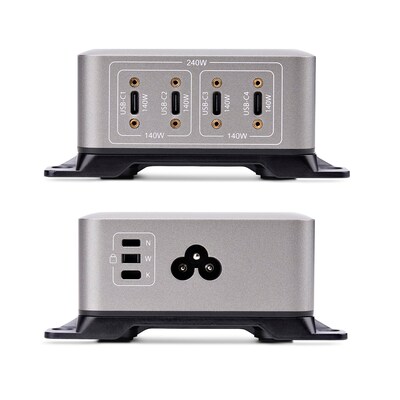 StarTech GaN Charging Station, 240W, Black (424DNA-USB-C-CHARGER)