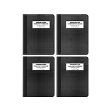 Better Office Composition Notebooks, 7.5 x 9.75, Graph Ruled, 80 Sheets, Black, 4/Pack (25604-4PK)