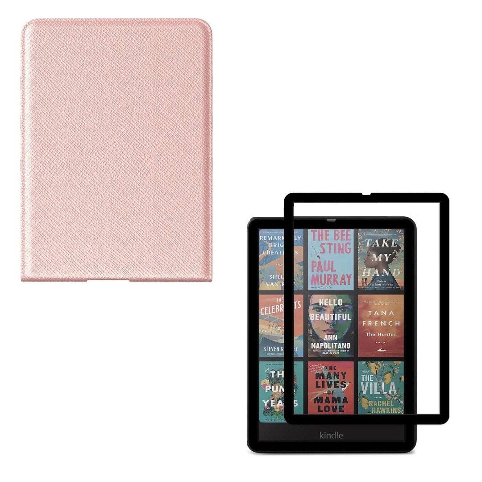 SaharaCase Indy Series Folio Case & ZeroDamage Protector for Kindle Paperwhite (2024) and Colorsoft, Pink (TB00436-ZD-T69)