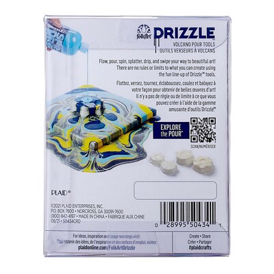 FolkArt Drizzle Volcano Pour Tool Set, 8/Pack, 3 Packs/Bundle (FLK50434-3)