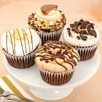 4pc Jumbo Chocolate Lovers Cupcakes from Bake Me A Wish!