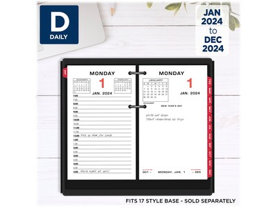 2024 AT-A-GLANCE 6" x 3.5" Daily Desk Calendar Refill, Multicolor (E017-50-24)