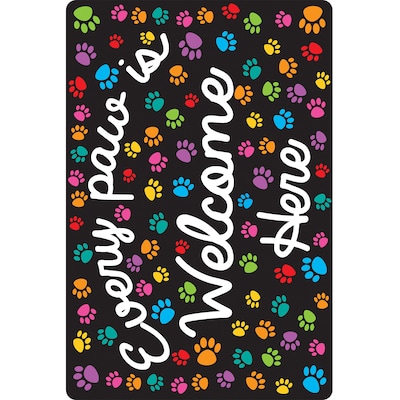 Ashley Smart Poly Computer Mouse Pad, 8" x 10", Every Paw is Welcome Here, 6/Pack (ASH12511-6)