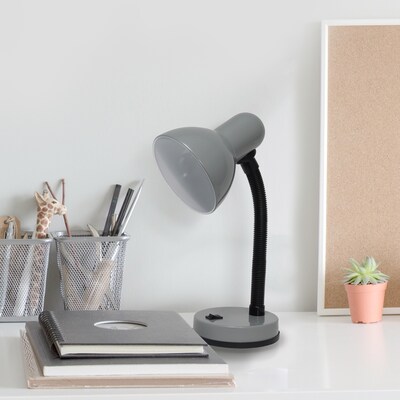 Simple Designs Basic LED Desk Lamp, 14.25", Gray (LD1003-GRY)