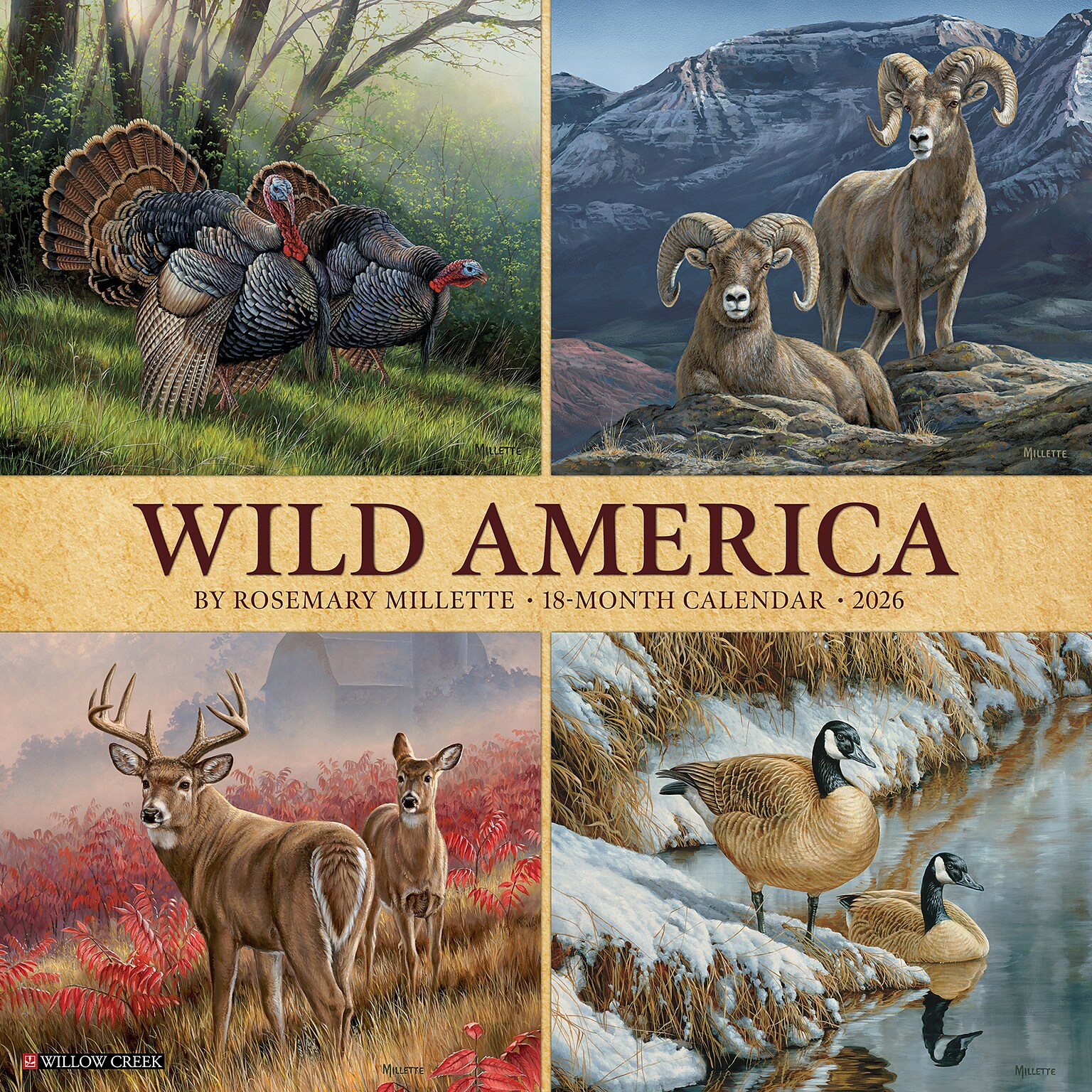 2026 Willow Creek Wild America 12 x 12 Monthly Wall Calendar (53270)