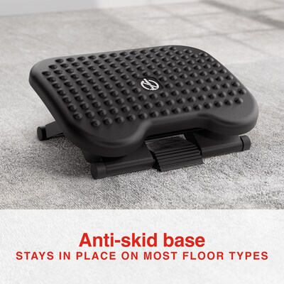 Staples Ergonomic Tilt Adjustable Footrest, Black (ST63336)