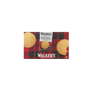 Walkers Shortbread Highlanders All-Butter Shortbread Cookies, 1.4 oz, 18/Pack (WKR01176)