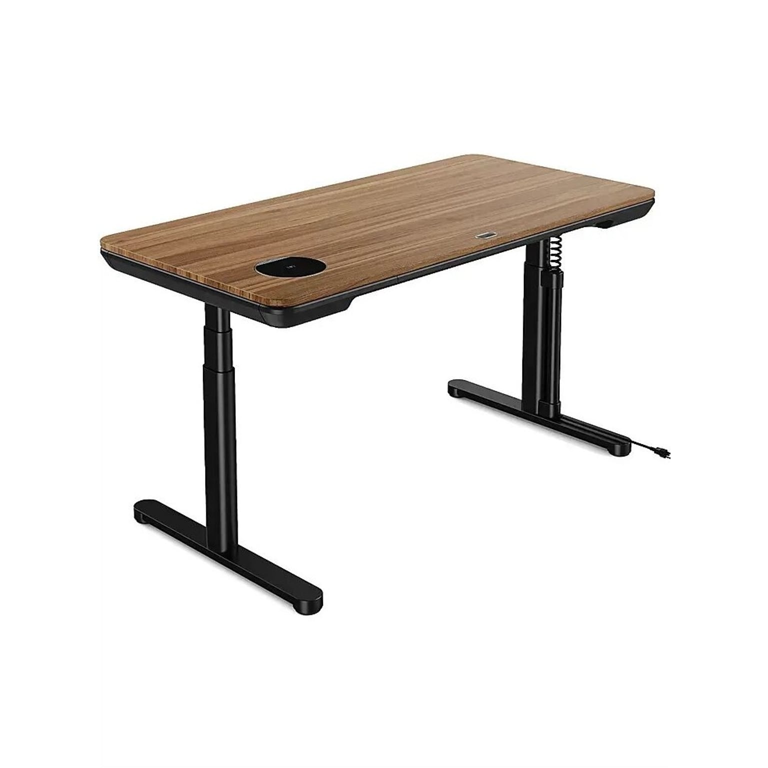ErgoAV 56.7W Electric Rectangular Adjustable Standing Desk, Walnut (ERDS1-01W)