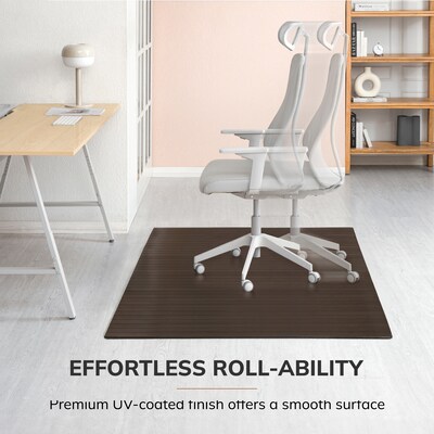 Anji Mountain Standard Bamboo Carpet & Hard Floor Chair Mat, 48" x 72", Java (AMB24085)