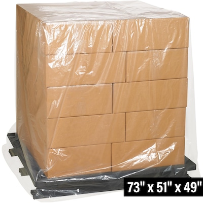 51 x 49 x 73 Pallet Cover, 2 mil., Clear, 55/Roll (PC100)
