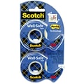 Scotch® Wall-Safe Tape with Dispenser, 3/4 x 16.67 yds., 2 Rolls (183-DM2)