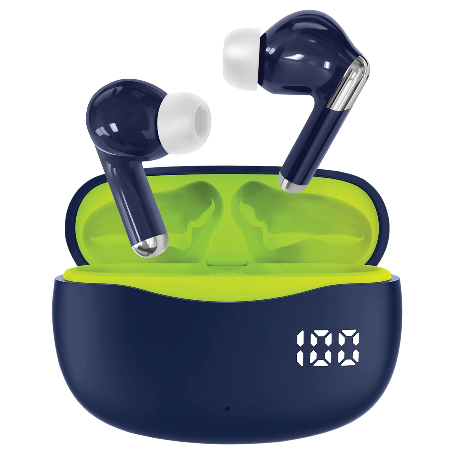 STUDIO PRO by FISHER Active Pro Wireless Noise Canceling Earbuds, Bluetooth, Navy Blue/Green (STW290A)