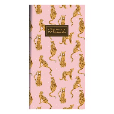 2027 TF Publishing Pink Kitty 3.5 x 6.5  Monthly Standard Planner, Paperboard Cover, Multicolored (27-7018)