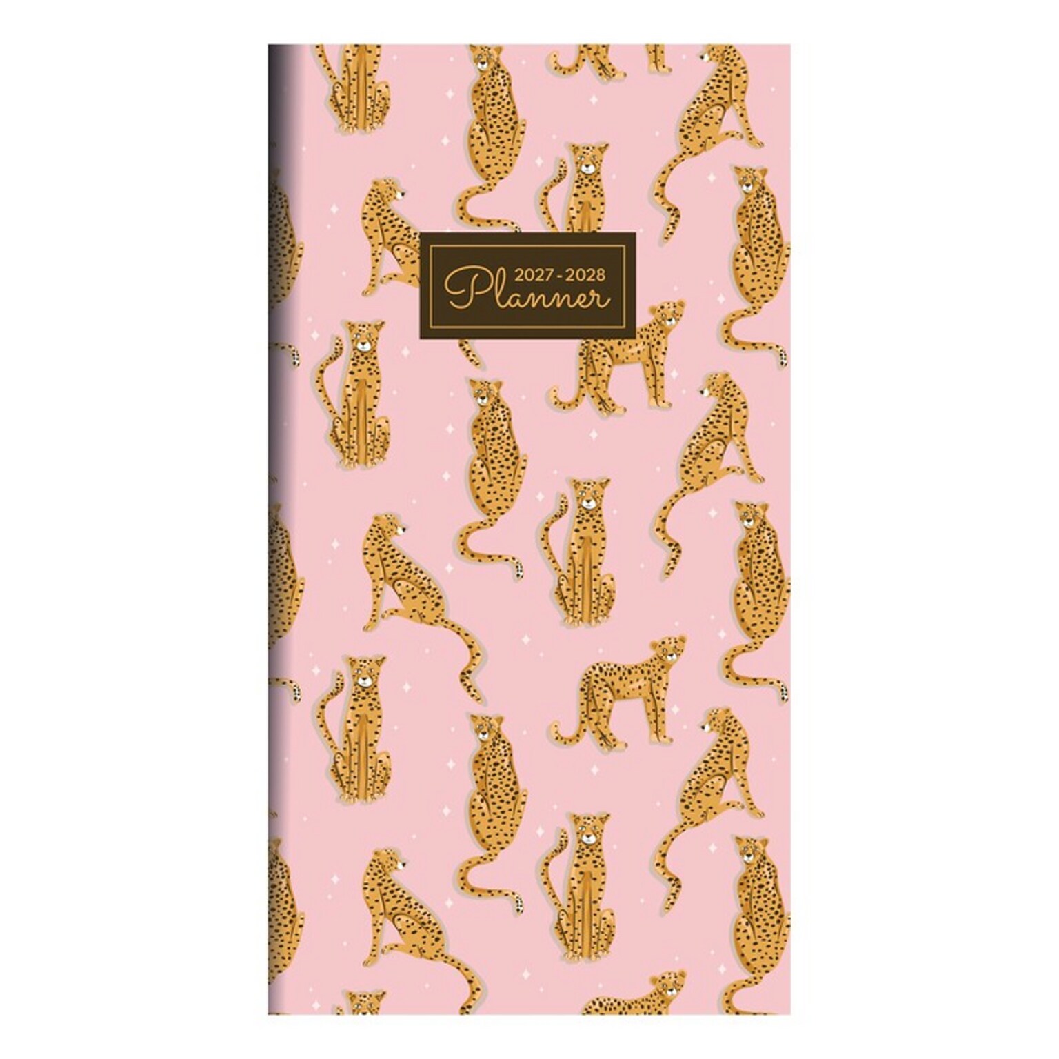 2027 TF Publishing Pink Kitty 3.5 x 6.5  Monthly Standard Planner, Paperboard Cover, Multicolored (27-7018)