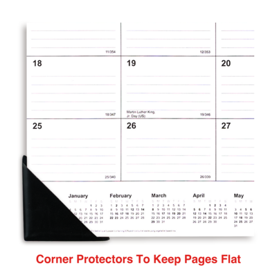 2026 Staples 21.75" x 17" Monthly Desk Pad Calendar, Navy (ST59700-26)