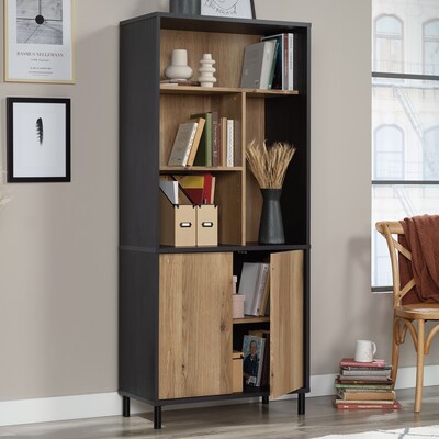 Sauder Acadia Way 69"H 5-Shelf Bookcase, Raven Oak (430754)