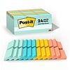 Post-it Notes, 1 3/8 x 1 7/8, Beachside Café Collection, 100 Sheet/Pad, 24 Pads/Pack (65324APVAD)