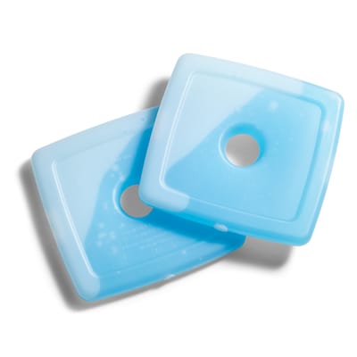 Fit & Fresh Cool Coolers Slim Ice Pack, Clear Blue, 2/Pack (336K2TGCDU10)